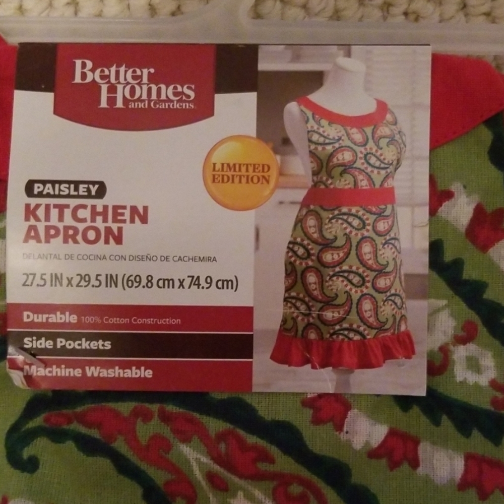 Better Homes & Garden Paisley Kitchen Apron